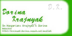 dorina krajnyak business card